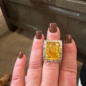 Elegant Yellow Gemstone Ring